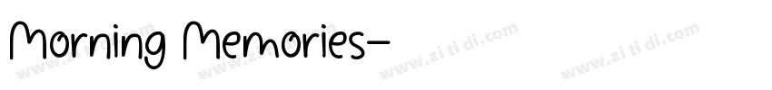Morning Memories字体转换